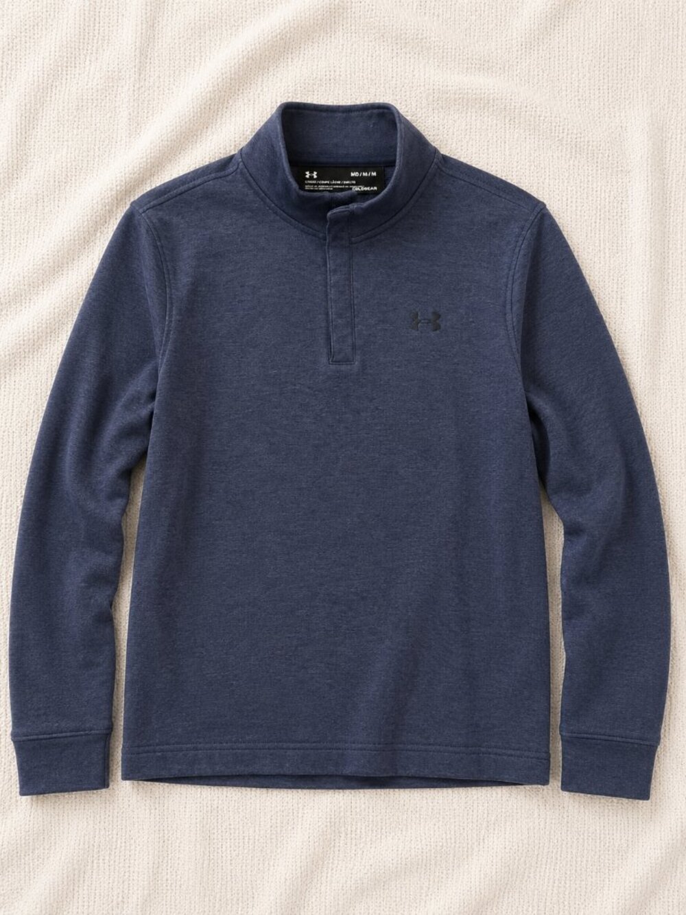 Under Armour ColdGear Quarter-Zip Pullover | Men's Size Medium | Navy Heather